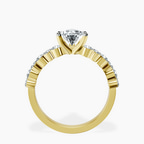 14kt Yellow Gold Dorothea Side Stone Lab Diamond Ring side right image one