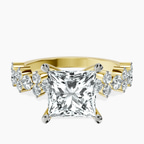 18kt Yellow Gold Dorothea Side Stone Lab Diamond Ring front image
