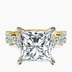 18kt Yellow Gold Dorothea Side Stone Lab Diamond Ring front image