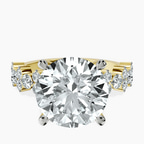18kt Yellow Gold Dorothea Side Stone Lab Diamond Ring front image