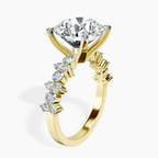 18kt Yellow Gold Dorothea Side Stone Lab Diamond Ring standing product image one