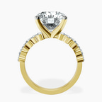 18kt Yellow Gold Dorothea Side Stone Lab Diamond Ring side right image one