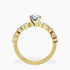 14kt Yellow Gold Dorothea Side Stone Lab Diamond Ring side right image one