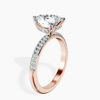 1.29 ct. heart Eloa Secret Halo Ring in 10kt rose gold standing product image one