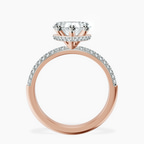 1.29 ct. heart Eloa Secret Halo Ring in 10kt rose gold side right image one