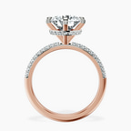 1.41 ct. round Eloa Secret Halo Ring in 18kt rose gold side right image one