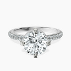 Platinum Eloa Secret Halo Lab Diamond Ring front image