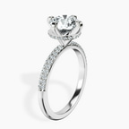 Platinum Eloa Secret Halo Lab Diamond Ring standing product image one