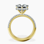 2.80 ct. princess Eloa Secret Halo Ring in 18kt yellow gold side right image one