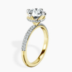 10kt Yellow Gold Eloa Secret Halo Lab Diamond Ring standing product image one