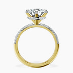 10kt Yellow Gold Eloa Secret Halo Lab Diamond Ring side right image one
