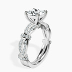 Platinum Charlotte Double Twist Side Stone Lab Diamond Ring standing product image one