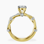 2.06 ct. oval Charlotte Ring in 10kt yellow gold side right image one