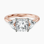 18kt Rose Gold Beatrice Marquise Side Stone Lab Diamond Ring front image