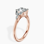 18kt Rose Gold Beatrice Marquise Side Stone Lab Diamond Ring standing product image one