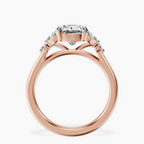 18kt Rose Gold Beatrice Marquise Side Stone Lab Diamond Ring side right image one