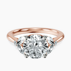 14kt Rose Gold Beatrice Marquise Side Stone Lab Diamond Ring front image