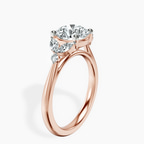 14kt Rose Gold Beatrice Marquise Side Stone Lab Diamond Ring standing product image one