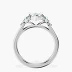 Platinum Beatrice Marquise Side Stone Lab Diamond Ring side right image one
