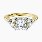 18kt Yellow Gold Beatrice Marquise Side Stone Lab Diamond Ring front image
