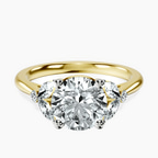 14kt Yellow Gold Beatrice Marquise Side Stone Lab Diamond Ring front image
