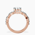 14kt Rose Gold Frances Side Stone Lab Diamond Ring side right image one