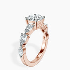 1.41 ct. round Frances Ring in 18kt rose gold standing product image one