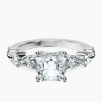 Platinum Frances Side Stone Lab Diamond Ring front image