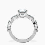 Platinum Frances Side Stone Lab Diamond Ring side right image one
