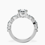 Platinum Frances Side Stone Lab Diamond Ring side right image one