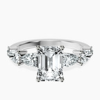 Platinum Frances Side Stone Lab Diamond Ring front image