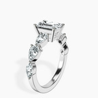 Platinum Frances Side Stone Lab Diamond Ring standing product image one