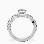 Platinum Frances Side Stone Lab Diamond Ring side right image one