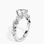 Platinum Frances Side Stone Lab Diamond Ring standing product image one