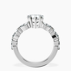 Platinum Frances Side Stone Lab Diamond Ring side right image one