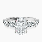 Platinum Frances Side Stone Lab Diamond Ring front image