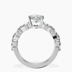 Platinum Frances Side Stone Lab Diamond Ring side right image one