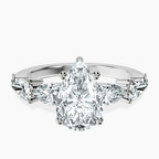 Platinum Frances Side Stone Lab Diamond Ring front image
