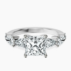 Platinum Frances Side Stone Lab Diamond Ring front image