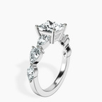 Platinum Frances Side Stone Lab Diamond Ring standing product image one
