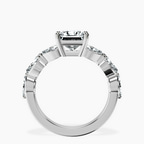Platinum Frances Side Stone Lab Diamond Ring side right image one
