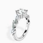 Platinum Frances Side Stone Lab Diamond Ring standing product image one