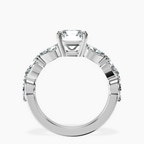 Platinum Frances Side Stone Lab Diamond Ring side right image one