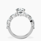 2.82 ct. round Frances Ring in platinum side right image one