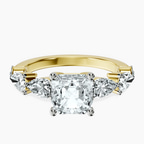 14ct Yellow Gold Frances Side Stone Lab Diamond Ring front image