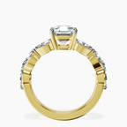 14ct Yellow Gold Frances Side Stone Lab Diamond Ring side right image one