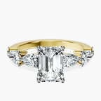 9ct Yellow Gold Frances Side Stone Lab Diamond Ring front image