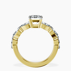 9ct Yellow Gold Frances Side Stone Lab Diamond Ring side right image one