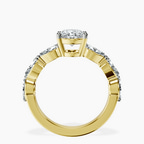 9ct Yellow Gold Frances Side Stone Lab Diamond Ring side right image one