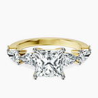14ct Yellow Gold Frances Side Stone Lab Diamond Ring front image